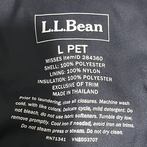 LL Bean Womens Quilted Riding Jacket LP Navy Blue Equestrian Barn Chore Field - Picture 12 of 12